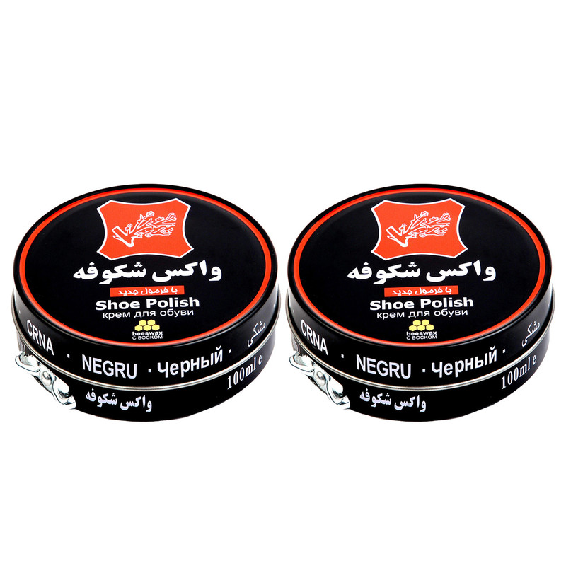 تصویر واکس کفش شکوفه کد 02 بسته 2 عددی 