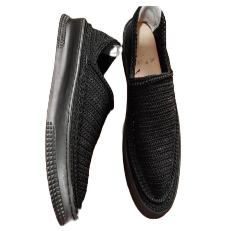 تصویر گیوه مردانه مدل زیره طبی لژدار - مشکی - 41 