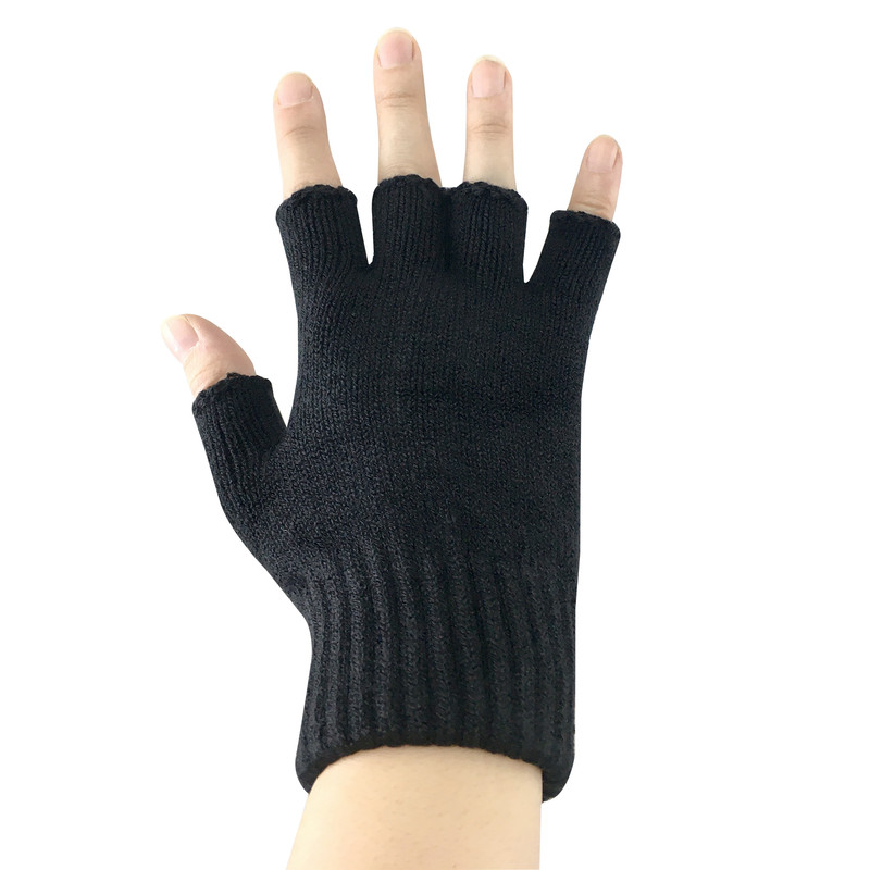 تصویر دستکش بافتنی کد 1406 - مشکی 