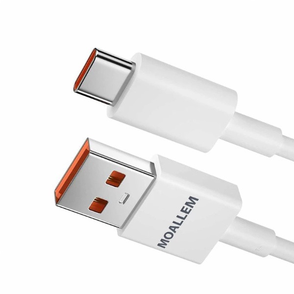 کابل تبدیل USB به USB-c معلم مدل 6A Turbo طول 1 متر