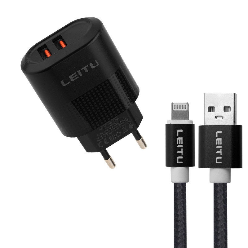 شارژر دیواری لیتو مدل LH-31 به همراه کابل تبدیل لایتنینگ