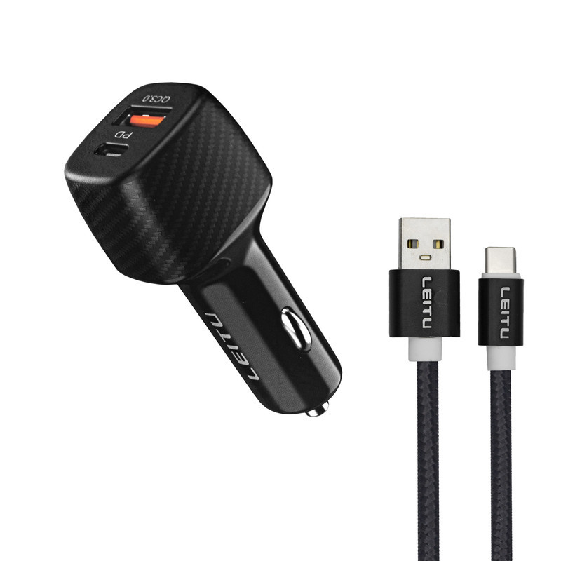 شارژر فندکی 20 وات لیتو مدل LC-C22 به همراه کابل USB-C