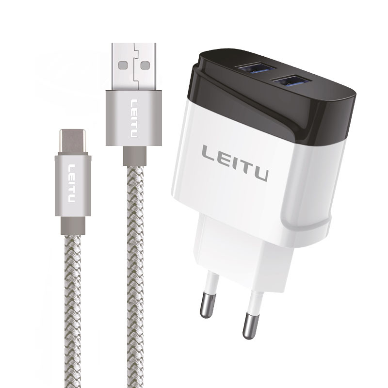 شارژر دیواری لیتو مدل LH-8 به‌ همراه کابل تبدیل USB-C