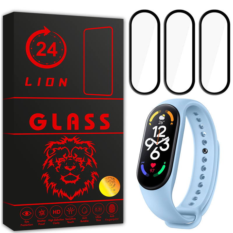 محافظ صفحه نمایش لاین مدل RT007 مناسب برای ساعت هوشمند شیائومی Mi Band 7 بسته سه عددی