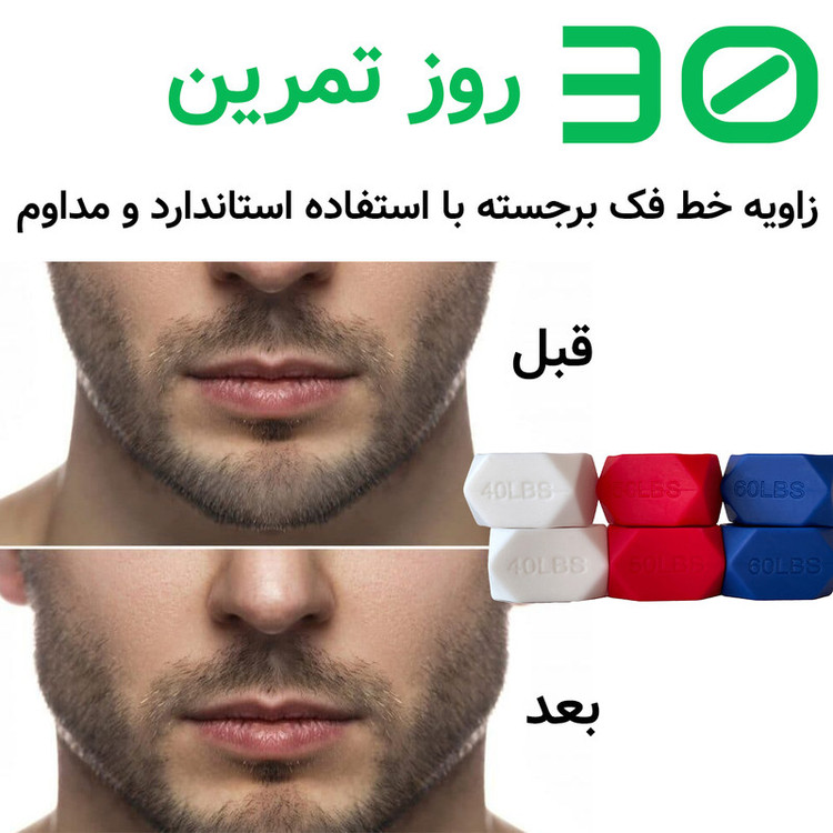 دستگاه زاویه ساز فک و صورت مدل JAWLINE EXERCISER 3 LEVELS بسته 6 عددی