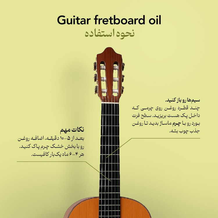 روغن و پولیش مدل روغن فرت بورد گیتار موردنت کد (GO_108)