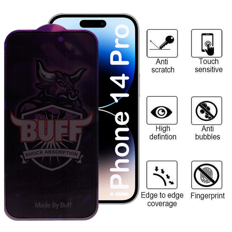 محافظ صفحه نمایش حریم شخصی بوف مدل Privacy Pro Plus-G مناسب برای گوشی موبایل اپل iPhone 14 Pro