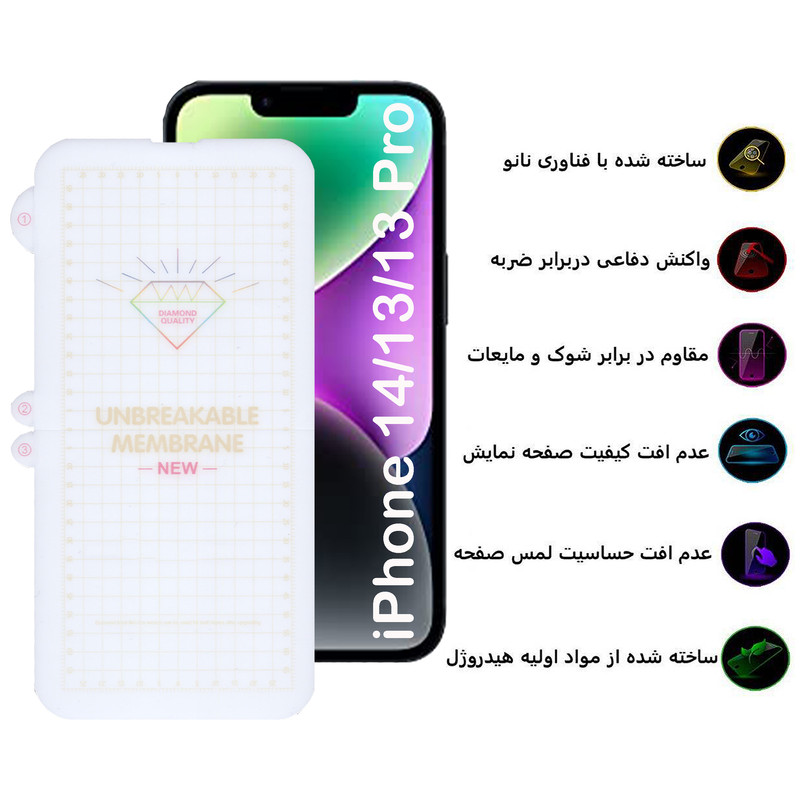 محافظ صفحه نمایش بوف مدل Hydrogel-G مناسب برای گوشی موبایل اپل iPhone 14 /13/13 Pro
