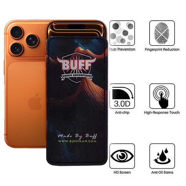 محافظ صفحه نمایش 5D بوف مدل Mountain-Guarantee مناسب برای گوشی موبایل اپل iPhone 17 Pro / 17 / 16 Pro