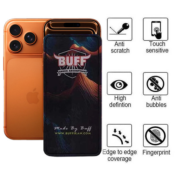 محافظ صفحه نمایش 5D بوف مدل Mountain-Guarantee مناسب برای گوشی موبایل اپل iPhone 17 Pro / 17 / 16 Pro
