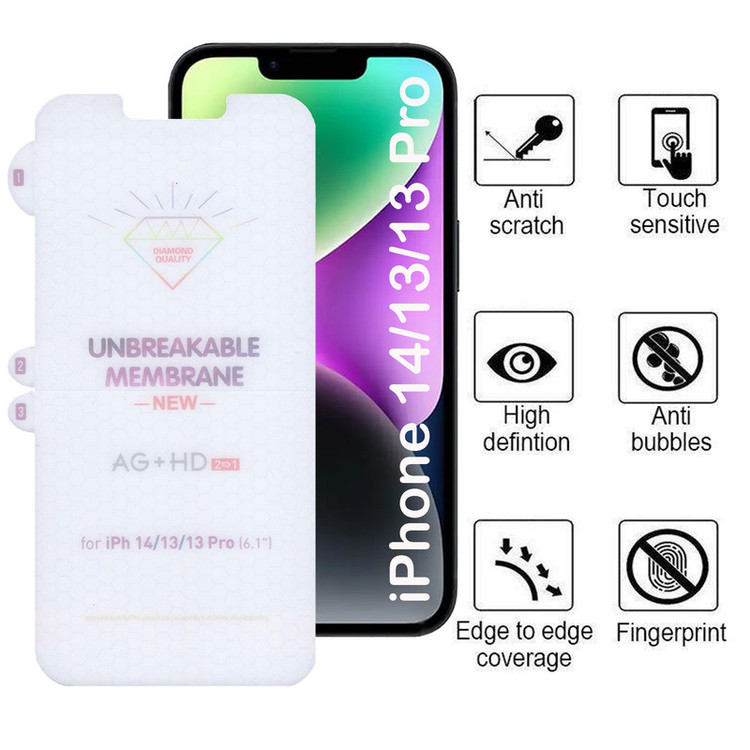 محافظ صفحه نمایش بوف مدل Hydrogel-Double-G مناسب برای گوشی موبایل اپل iPhone 14 / 13 / 13 Pro