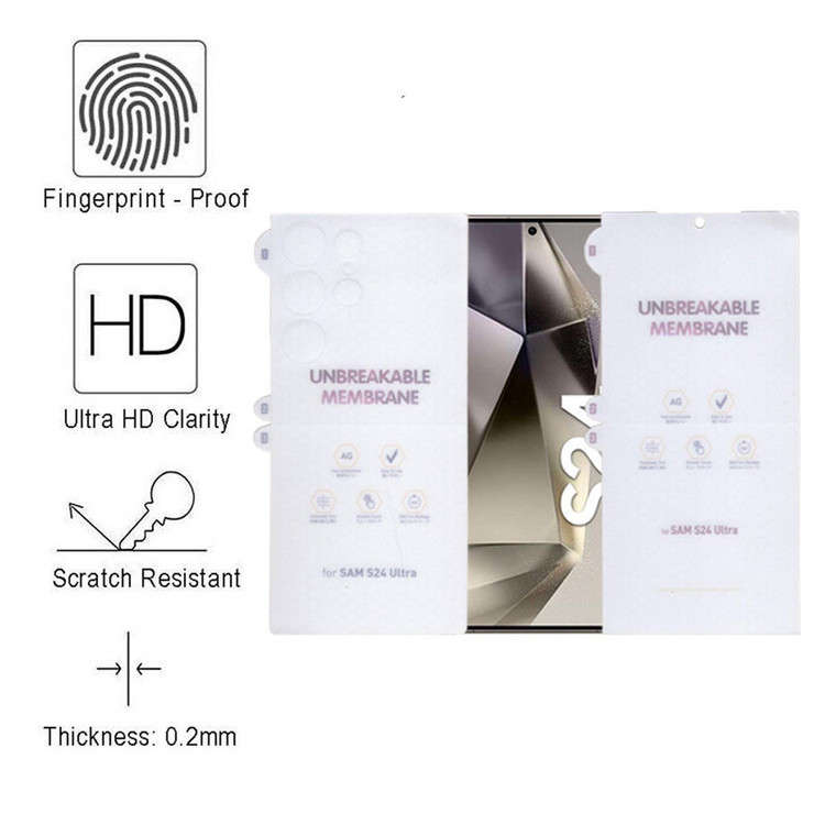 محافظ صفحه نمایش مات بوف مدل Hydrogel-Matte-G مناسب برای گوشی موبایل سامسونگ Galaxy S24 Ultra به همراه محافظ پشت گوشی