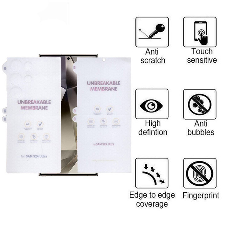 محافظ صفحه نمایش مات بوف مدل Hydrogel-Matte-G مناسب برای گوشی موبایل سامسونگ Galaxy S24 Ultra به همراه محافظ پشت گوشی