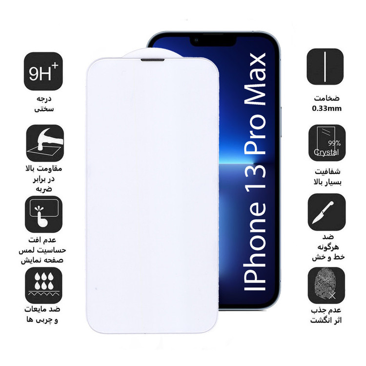 محافظ صفحه نمایش 5D بوف مدل FP33 مناسب برای گوشی موبایل اپل Iphone 13 Pro Max