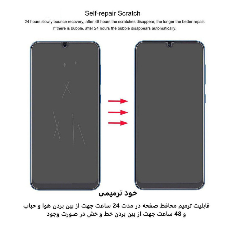 محافظ صفحه نمایش بوف مدل Hydrogel-Double-G مناسب برای گوشی موبایل اپل iPhone 16e/14/13 Pro/13