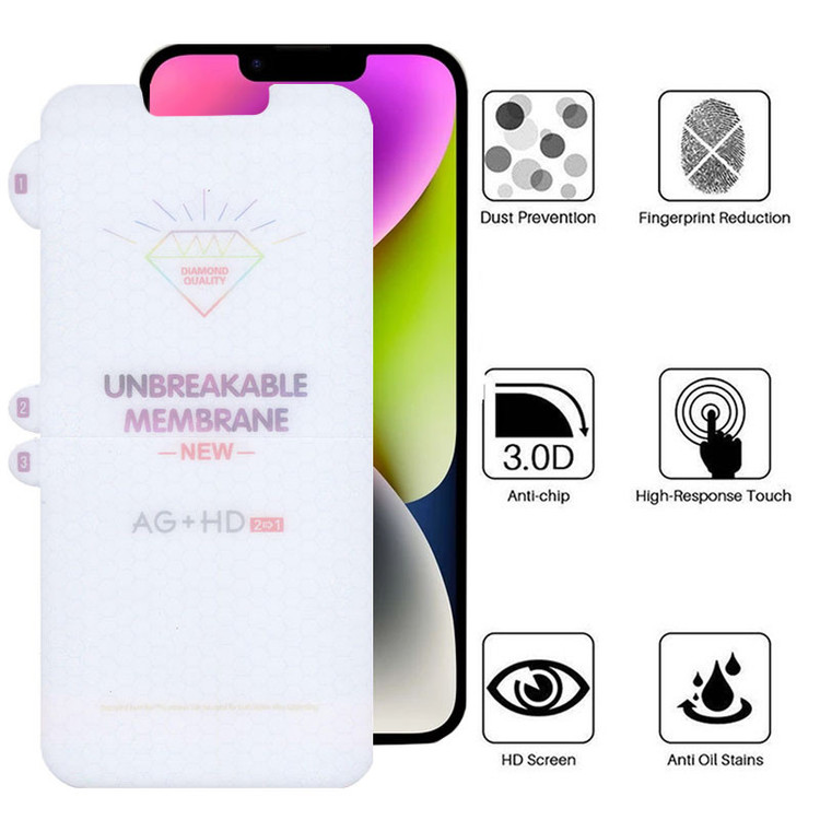 محافظ صفحه نمایش بوف مدل Hydrogel-Double-G مناسب برای گوشی موبایل اپل iPhone 16e/14/13 Pro/13