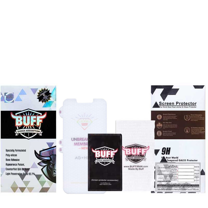محافظ صفحه نمایش بوف مدل Hydrogel-Double-G مناسب برای گوشی موبایل اپل iPhone 16e/14/13 Pro/13