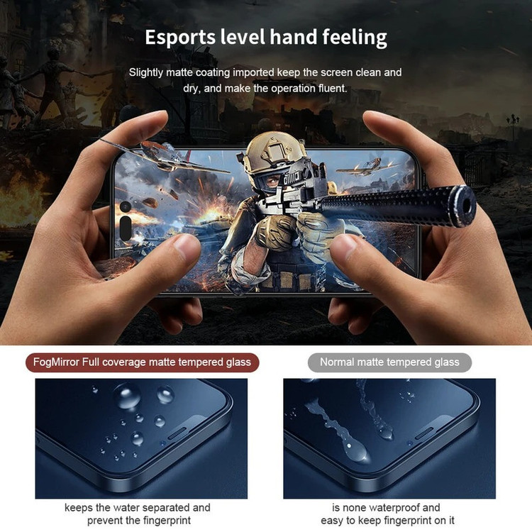 محافظ صفحه نمایش مات بوف مدل BullRun Matte Pro-G مناسب برای گوشی موبایل اپل iPhone 16/15