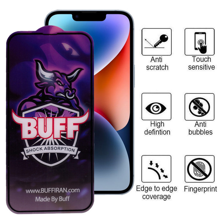 محافظ صفحه نمایش بوف مدل 5D Buffer-G مناسب برای گوشی موبایل اپل Iphone 14 Plus
