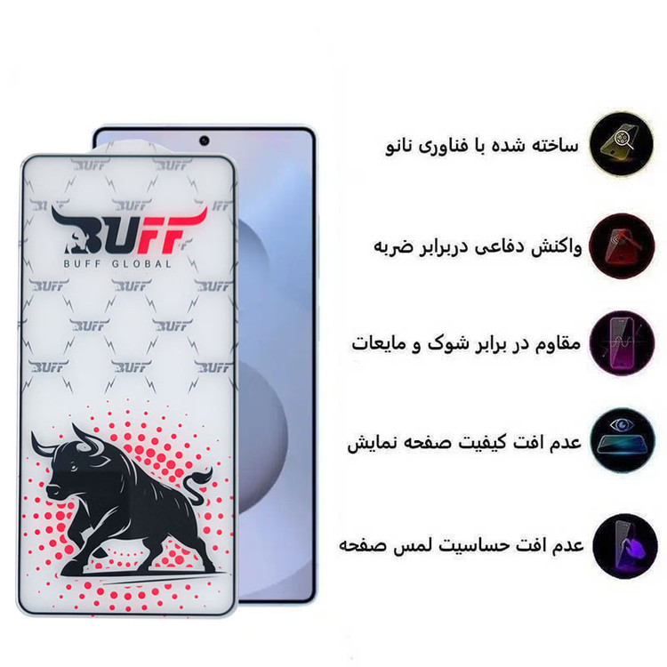 محافظ صفحه نمایش بوف مدل Black Fighter-Guarantee مناسب برای گوشی سامسونگ Galaxy S26 Ultra