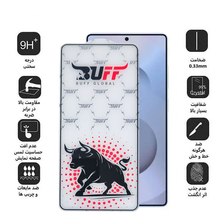 محافظ صفحه نمایش بوف مدل Black Fighter-Guarantee مناسب برای گوشی سامسونگ Galaxy S26 Ultra
