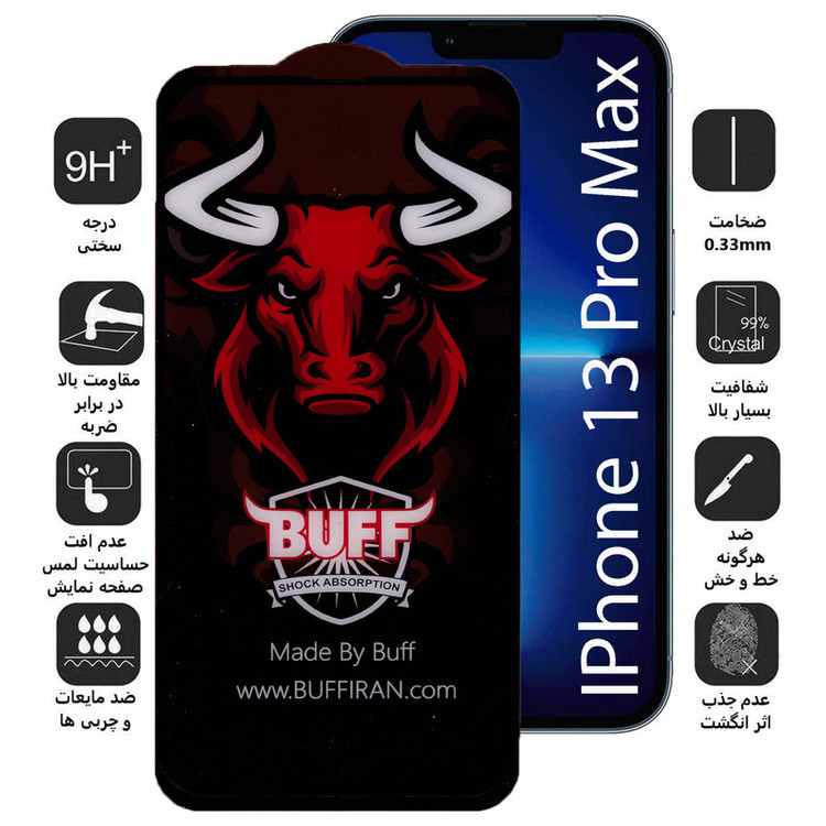 محافظ صفحه نمایش سرامیکی بوف مدل Ceramic Pro-G مناسب برای گوشی موبایل اپل Iphone 13 Pro Max