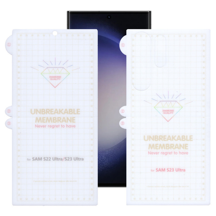 محافظ صفحه نمایش بوف مدل Hydrogel-G مناسب برای گوشی موبایل سامسونگ Galaxy S23 Ultra به همراه محافظ پشت گوشی