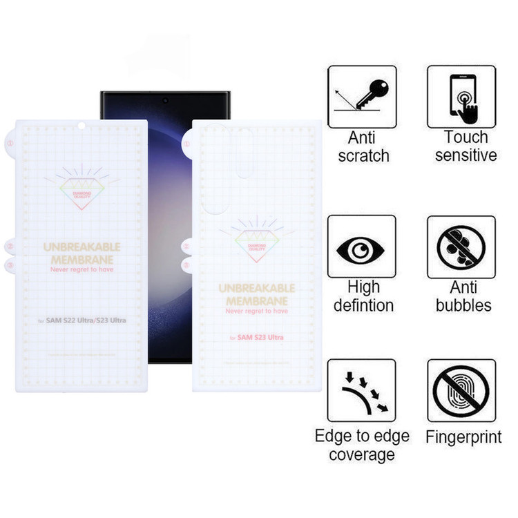 محافظ صفحه نمایش بوف مدل Hydrogel-G مناسب برای گوشی موبایل سامسونگ Galaxy S23 Ultra به همراه محافظ پشت گوشی