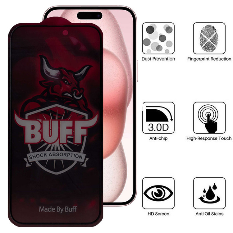 محافظ صفحه نمایش حریم شخصی بوف مدل Privacy Pro Plus-G مناسب برای گوشی موبایل اپل iPhone 15