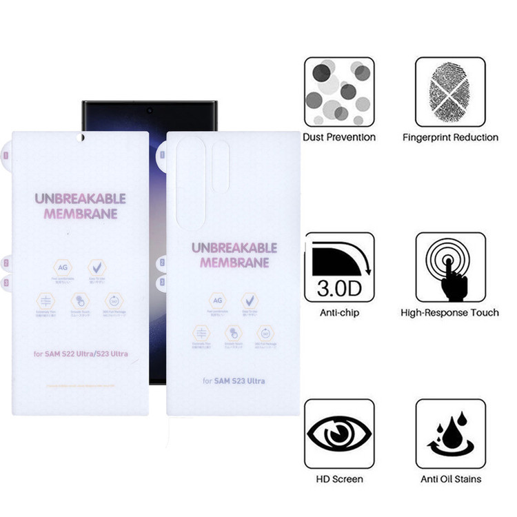 محافظ صفحه نمایش مات بوف مدل Hydrogel-Matte-G مناسب برای گوشی موبایل سامسونگ Galaxy S23 Ultra به همراه محافظ پشت گوشی