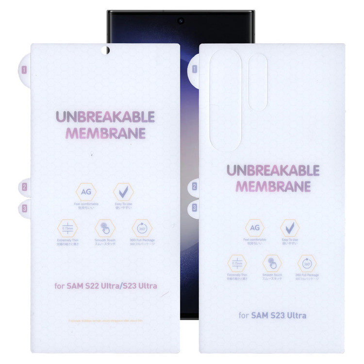 محافظ صفحه نمایش مات بوف مدل Hydrogel-Matte-G مناسب برای گوشی موبایل سامسونگ Galaxy S23 Ultra به همراه محافظ پشت گوشی