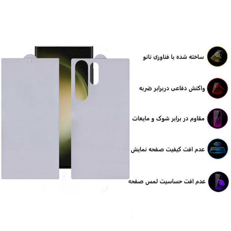 محافظ صفحه نمایش بوف مدل Epic-G مناسب برای گوشی موبایل سامسونگ Galaxy S23 Ultra به همراه محافظ پشت گوشی