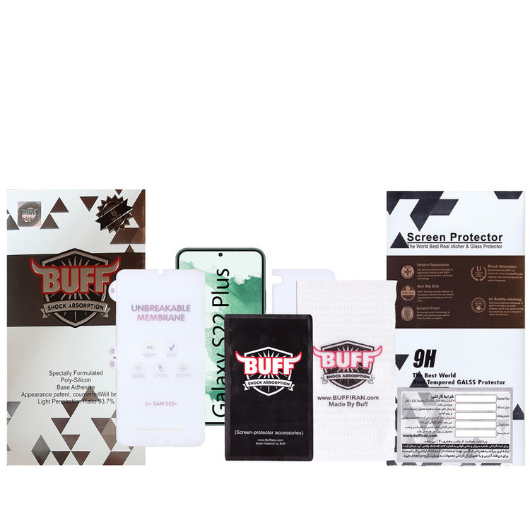 محافظ صفحه نمایش مات بوف مدل Hydrogel-Matte-G مناسب برای گوشی موبایل سامسونگ Galaxy S22 Plus به همراه محافظ پشت گوشی
