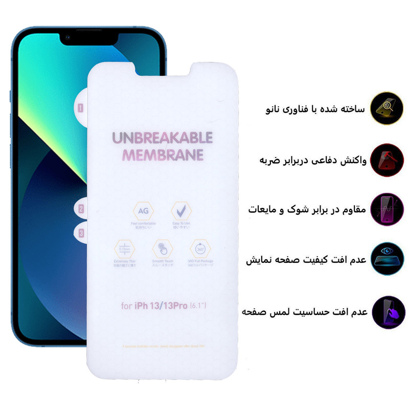 محافظ صفحه نمایش مات بوف مدل Hydrogel-Matte-G مناسب برای گوشی موبایل اپل iphone 13 Pro /13