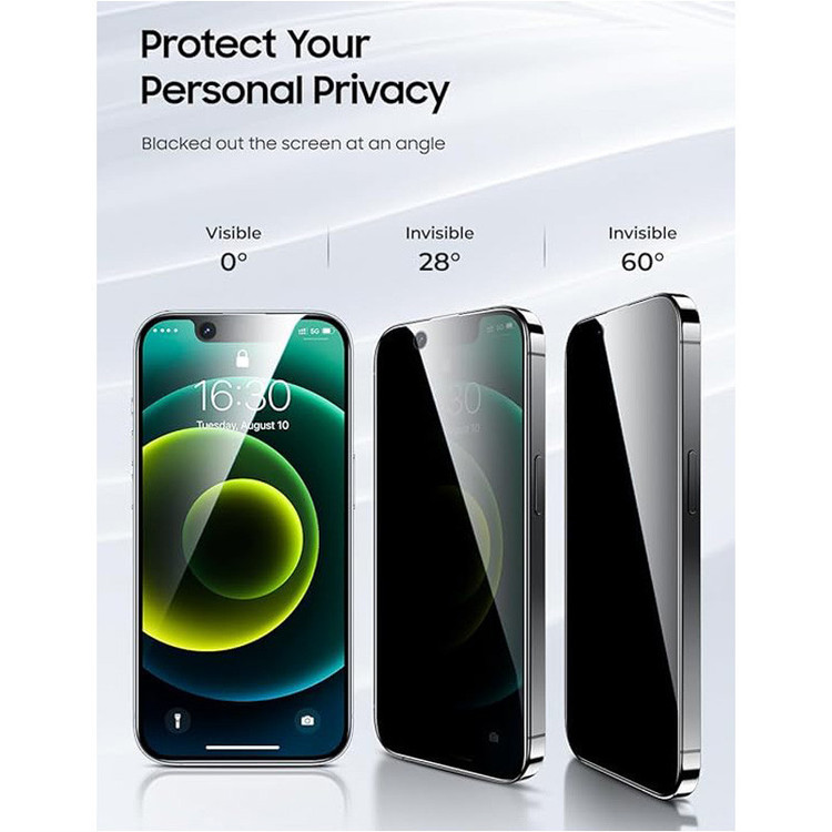 محافظ صفحه نمایش حریم شخصی بوف مدل Privacy Pro Plus-G مناسب برای گوشی موبایل اپل iPhone 16e / 14 / 13 Pro / 13