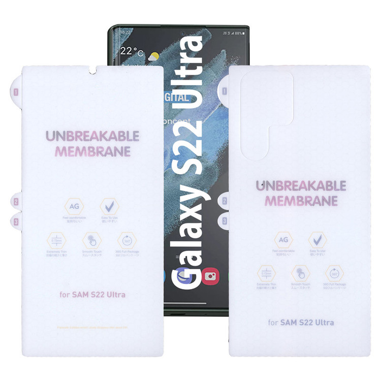 محافظ صفحه نمایش مات بوف مدل Hydrogel-Matte-G مناسب برای گوشی موبایل سامسونگ Galaxy S22 Ultra به همراه محافظ پشت گوشی