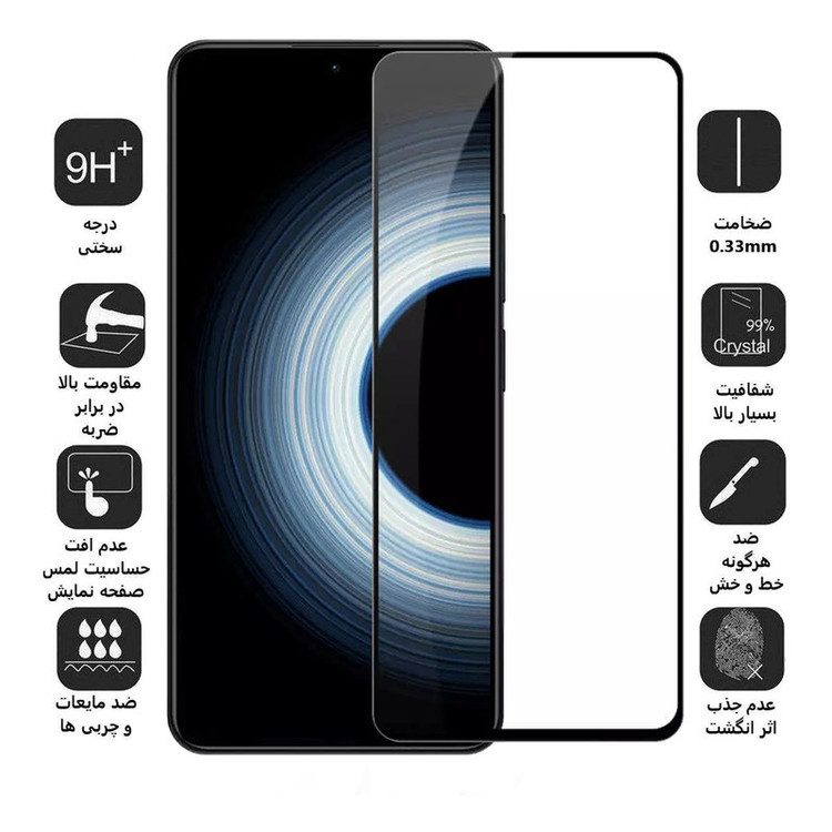 محافظ صفحه نمایش سرامیکی بوف مدل Cer-G مناسب برای گوشی موبایل شیائومی Redmi K50 Ultra/Xiaomi 12T/12T Pro