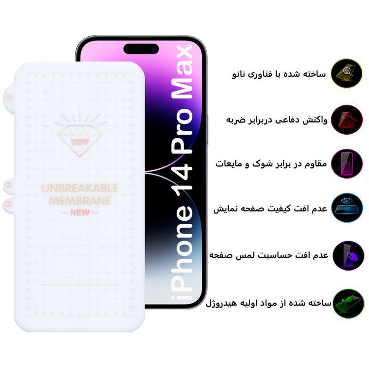 محافظ صفحه نمایش بوف مدل Hydrogel-G مناسب برای گوشی موبایل اپل اپل iPhone 14 Pro Max