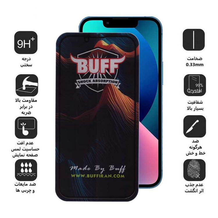 محافظ صفحه نمایش بوف مدل Mountain-G مناسب برای گوشی موبایل اپل iPhone 16e /13 / 13 Pro / 14
