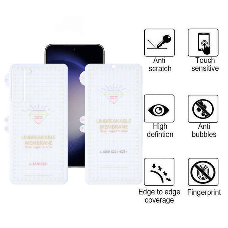 محافظ صفحه نمایش بوف مدل Hydrogel-G مناسب برای گوشی موبایل سامسونگ Galaxy S23 Plus به همراه محافظ پشت گوشی