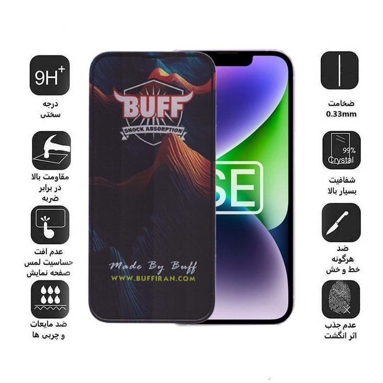 محافظ صفحه نمایش 5D بوف مدل Mountain-G مناسب برای گوشی موبایل اپل iPhone 16e