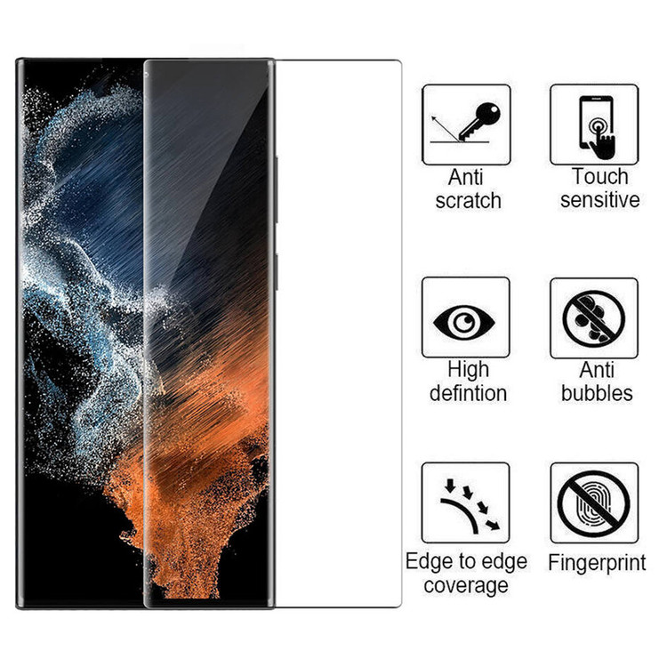 محافظ صفحه نمایش بوف مدل Full-Glue-G مناسب برای گوشی موبایل سامسونگ Galaxy S22 Ultra