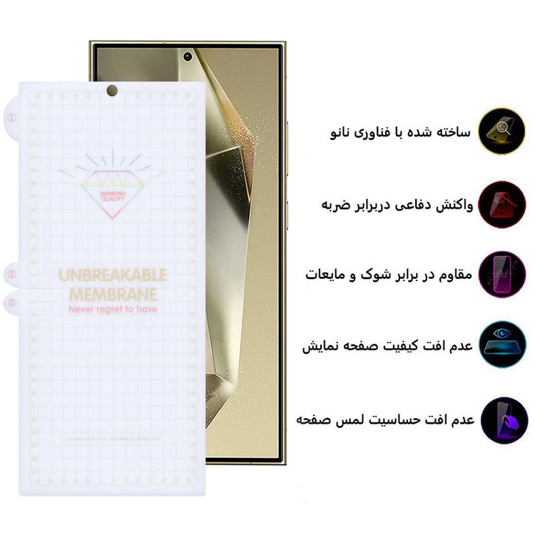 محافظ صفحه نمایش بوف مدل Hydrogel-G مناسب برای گوشی موبایل سامسونگ Galaxy S24 Ultra / S23 Ultra / S22 Ultra