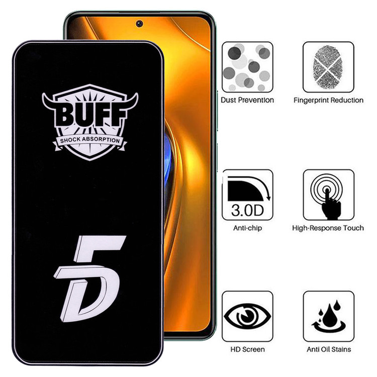 محافظ صفحه نمایش 5D بوف مدل F33-G مناسب برای گوشی موبایل شیائومی Poco F4 5G / Redmi K40s / K50 / K50 Pro