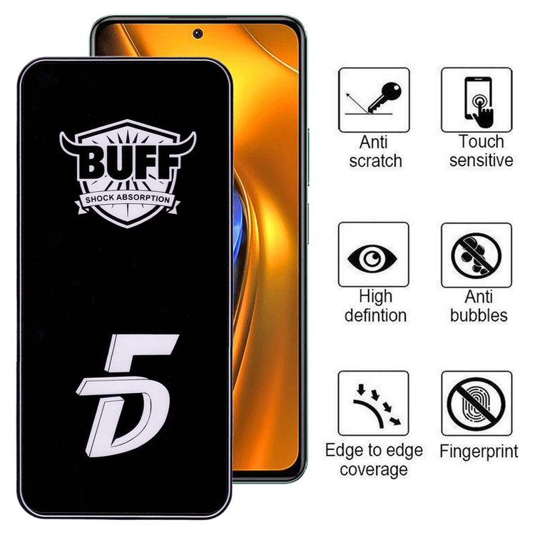 محافظ صفحه نمایش 5D بوف مدل F33-G مناسب برای گوشی موبایل شیائومی Poco F4 5G / Redmi K40s / K50 / K50 Pro