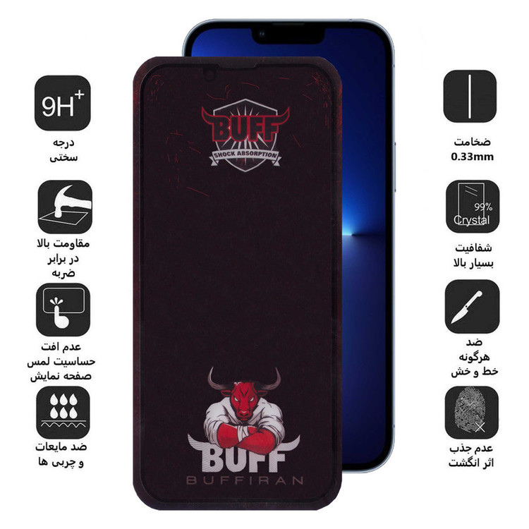 محافظ صفحه نمایش بوف مدل Muscle-Bull-G مناسب برای گوشی موبایل اپل iPhone 13 Pro Max / 14 Plus