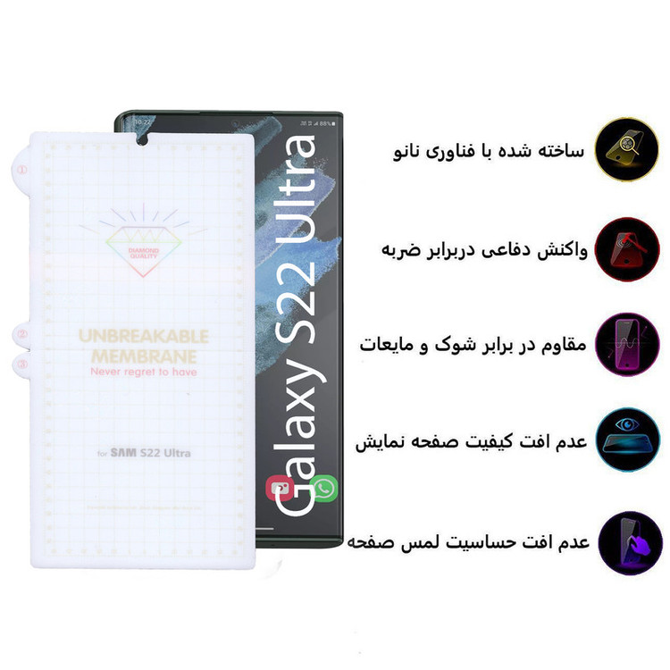 محافظ صفحه نمایش بوف مدل Hydrogel-G مناسب برای گوشی موبایل سامسونگ Galaxy S22 Ultra