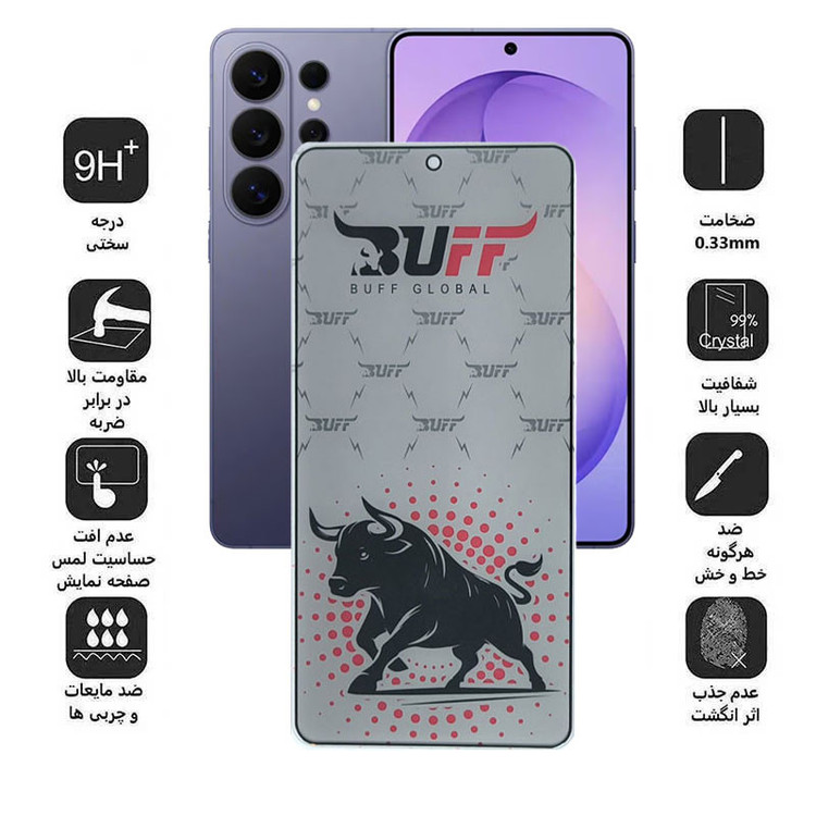 محافظ صفحه نمایش حریم شخصی بوف مدل Fighter Pri Pro-مناسب برای گوشی موبایل سامسونگ Galaxy S26 Ultra