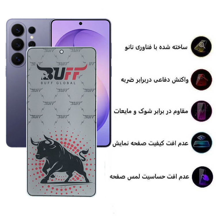 محافظ صفحه نمایش حریم شخصی بوف مدل Fighter Pri Pro-مناسب برای گوشی موبایل سامسونگ Galaxy S26 Ultra