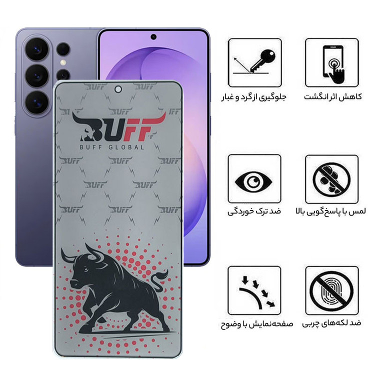 محافظ صفحه نمایش حریم شخصی بوف مدل Fighter Pri Pro-مناسب برای گوشی موبایل سامسونگ Galaxy S26 Ultra
